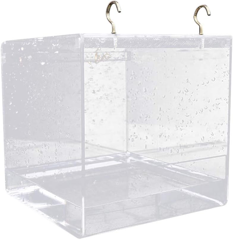 KEBY Bird Bath for Cage, Parrot Bath Box, Hanging Bath for Pet Cage Hanging Accessory Bowl Birdbath Birds Cage Bathtub Small Animal Water Bath Tub for parakeet cockatiel