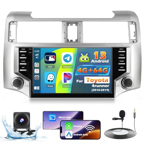 Roinvou 4+64G Car Radio for Toyota 4runner 2010-2019, 9