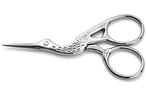 YESTOO Stork Scissors, Professional Stainless Steel Beauty Grooming Scissors for Eyebrow, Facial Hair, Dry Skin, Nose Hair