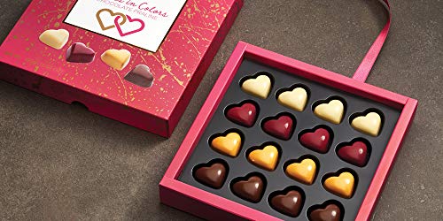 Elit Hearts in Colors 16 Stück Bunte Haselnusscreme gefüllte spezielle Schokolade in Geschenkbox 160g – Bild 4