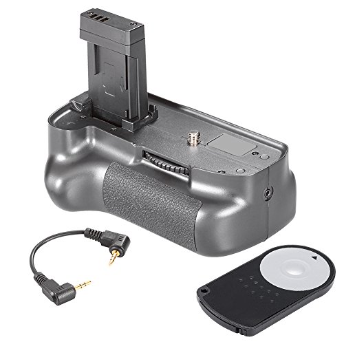 Neewer Remote Control Vertical Shutter Release Battery Grip Work with 1 or 2 Pieces LP-E10 Batteries + RC-6 Remote Controller for Canon 1100D 1200D 1300D/ Rebel T3 T5 T6 Cameras