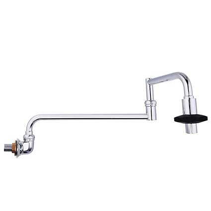 Ms Wall Mount Brass Retractable Pot Filler Kitchen Faucet Chrome
