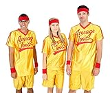 Add Your Text and Number Custom Personalized Dodgeball Average Joe's Adult Yellow Jersey Costume Set