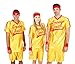 Ripple Junction Stiller Dodgeball Movie Character Average Joes Yellow Jersey Set Halloween Costume Cosplay