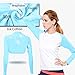 Women Golf Cooling Shawl - Premium Lycra, Breathable Ladies Arm Sleeve Shrug- MH（M,Blue）