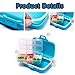 AIYONA Pill Box for Travel Vitamin Pill Organizer Sturdy Pill Case for Purse or Pocket Portable Pill Cases Food Grade Carry Case with Water-resistant 6 Compartments Bonus Pill Splitter (Baby Blue)