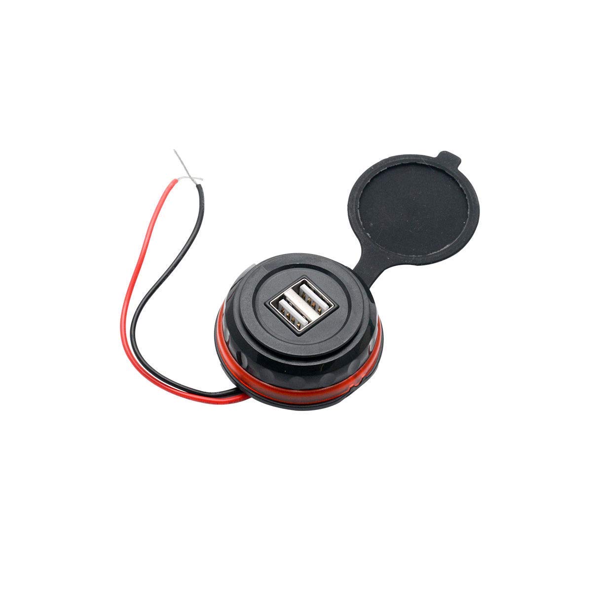 Presa Accendisigari Auto USB Impermeabile – Caricabatterie Doppia Porta 3.1A Per Moto, Camper, Barca
