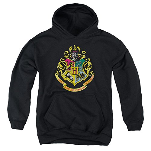 Youth Hoodie: Harry Potter- Hogwarts Crest Pullover Hoodie Size YM