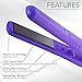 Herstyler Tourmaline 1 Inch Flat Iron - Dual Voltage Straightener - Flat Iron with Floating Plates - Adding Versatility to Style - (Purple)