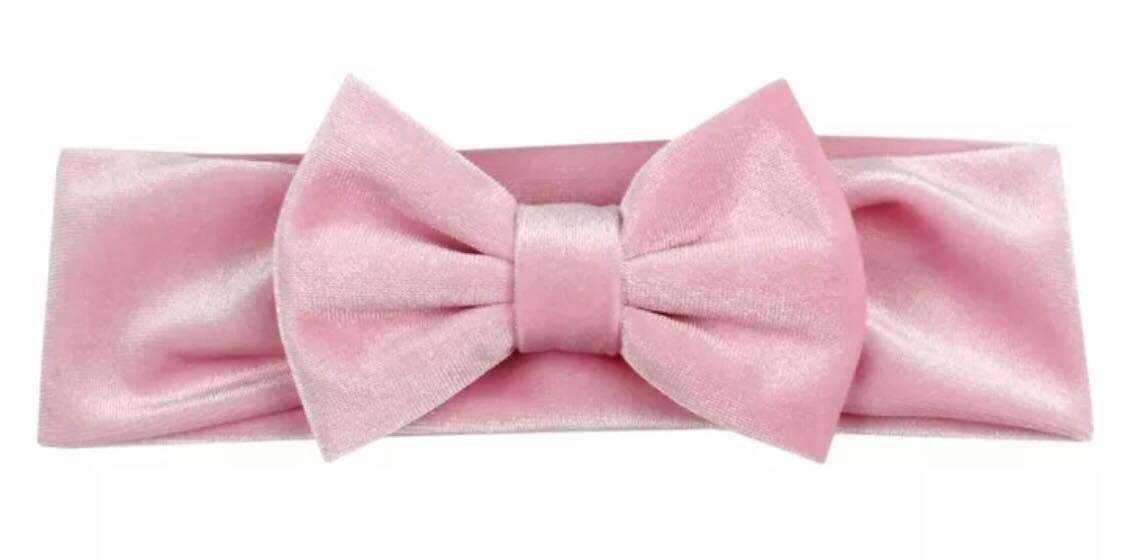 pink bow baby headband