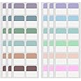 240 Pcs 1Inch Colored Book Sticky Index Tabs, Repositionable Page Tabs for Notebooks File Classification,12 Colors(1 Inch)
