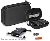 Protective Case for ToyPark Pocket Selfie Drone Quadcopter, GordVE GV002, LHI Quadcopter, EACHINE E50, JJRC H37, CoolRC T37, OKPOW, Kingtoys, Beone, elastic fasterning strap, batteries Pocket (Black)
