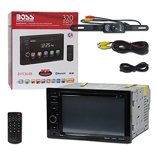 2017 BOSS Audio Car Audio Double Din 2DIN 6.2 Touchscreen DVD MP3 CD Stereo Built-in Bluetooth + Remote & DCO Waterproof Backup Camera with Nightvision