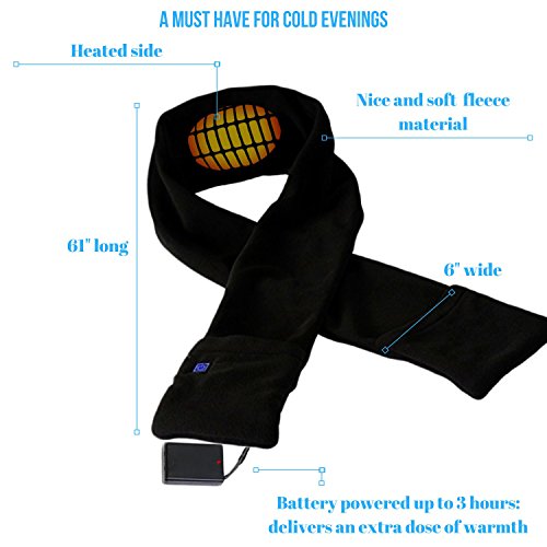 Heated Scarf with Neck Heat Pad Electric Battery Operated Heated Neck