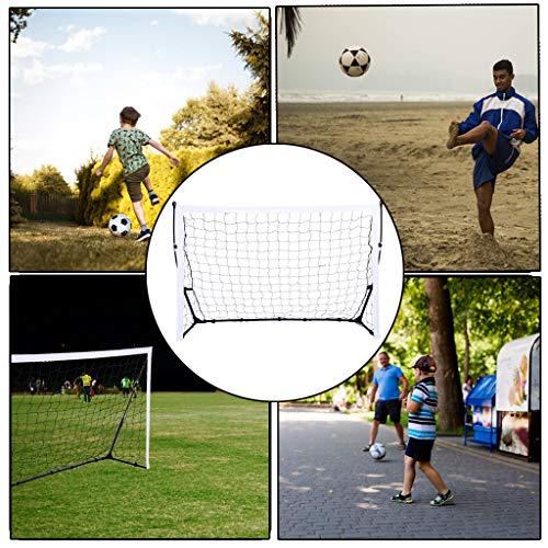 Toonshare Portable Soccer Goal, Pop Up Goal Nets with Aim Target, with Agility Training Cones, Folding Backyard Soccer Goal with All Weather Net and Portable Carrying Case for Kids & Adults Size 6x4' - Thumbnail 5