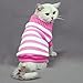 Evursua Striped Cat Sweaters Kitty Sweater for Cats Knitwear,Small Dogs Kitten Clothes Male and Female,High Stretch,Soft,Warm