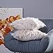 OJIA Deluxe Home Decorative Super Soft Plush Mongolian Faux Fur Throw Pillow Cover Cushion Case (18 x 18 Inch, Fox White)