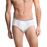 Incontinence Underwear for Men. Pure Cotton Washable Panties with Super-absorbent (7 Ounce) Pad (Large)