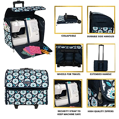 everything mary extra large rolling sewing machine case