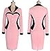 LUNAJANY Women's Sleeves Button-front Wear to Work Peplum Dress