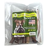[Made in USA] All Natural Steer Stick (Bully Stick) Treats for Dogs, 6 Inches Long by Pet Magasin