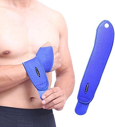 KIROLAK Wrist Support Brace Sports Exercise Training Hand Protector Neoprene Wrist Wraps with Thumb Loops for Cross Training Yoga Weight Lifting General Workout - Blue