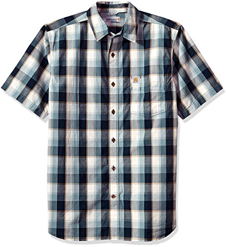 Carhartt men s essential plaid open collar short sleeve…
