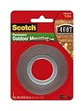 4 Pack Of Scotch Exterior Mounting Tape, 1-Inch by 60-Inch by 3M