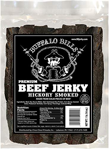 Buffalo Bills 16oz Premium Hickory Beef Jerky Pieces (hickory smoked jerky in random size pieces) - Thumbnail 3