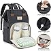 Diaper Bag Backpack with USB Charging Port and Stroller Straps, Maternity Nappy Bag with Insulated Feeding Bottle Pockets & Changing Pad Pocket, Waterproof Travel Backpack (Dark Grey)