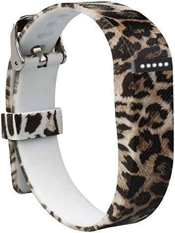 Doestyle Replacement Bands for Fitbit Flex, Silicone Wristband Accessory for Flex Smart Band, Colorful Design with Adjustable Metal Clasp, Prevent Tracker Falling Off Multi Colors (Leopard-print)