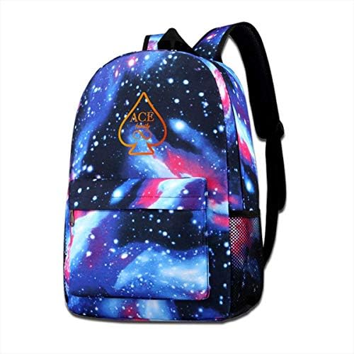 Ruajlt Backpack for Men/Women/Kids, ACE Family Shoulder Backpacks Galaxy Starry Sky Fashion Bags for School Sport Shopping