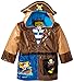 Kidorable Pirate Brown PU All-Weather Raincoat for Boys w/Fun Treasure Chest Pocket, Pirate Hat