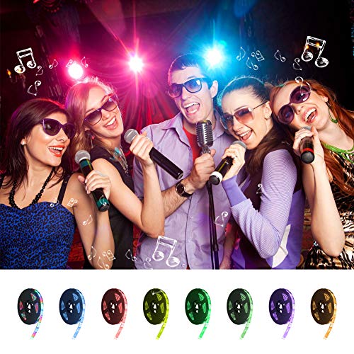 LED Strip Lights, BLIIFUU 5V Battery Case Flexible Powered RGB TV Backlight SMD 3528 IP65 Waterproof Strip Lights with 20 Keys Remote Control and Voice Control Multi Color Changing 2M/6.56ft - Thumbnail 5