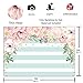 Funnytree 7X5ft Pink and Mint Green Floral Backdrop Stripes Flowers Birthday Party Photography Background Watercolor Gold Sprinkle Bridal Shower Dessert Table Banner Wedding Decorations