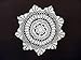 Set of 4 Handmade Crochet Lace Doilies. 8 Inch Round. White Color.