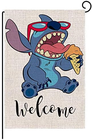 Wlilycoco Welcome Small Garden Flag Vertical Double Sided 12.5 x 18 Inch Cute Koala Burlap Summer Yard Outdoor Decor