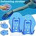 Haluoo Swimming Hand Paddles, Professional Swim Hand Training Paddles Swimming Exercise Gloves Palm Paddle Swimming Training Aid Flat Paddles for Men Women Children Adult Kids (Small)thumb 3