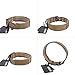 OneTigris Military Adjustable Dog Collar with Metal D Ring & Buckle 2 Sizes (Coyote Brown, M)