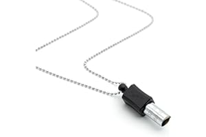 MIKUHOT 528 Hz Meditation Necklace Quit Smoking Necklace Breathing Frequency Sound Healing Device by Adjusting The Breathing for Anxiety & Stress Relief Mindfulness (Black)