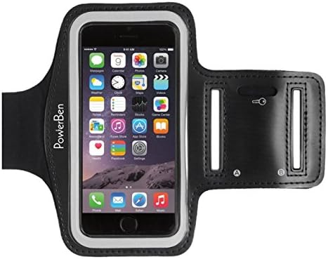iPhone 6s / iPhone 6 Armband, PowerBen Sports Armband for Apple iPhone 6s / iPhone 6, Key Holder, Water Resistant, Sweat-proof,Also Fits iPhone 5/5S/5C, Galaxy S4, BLACK