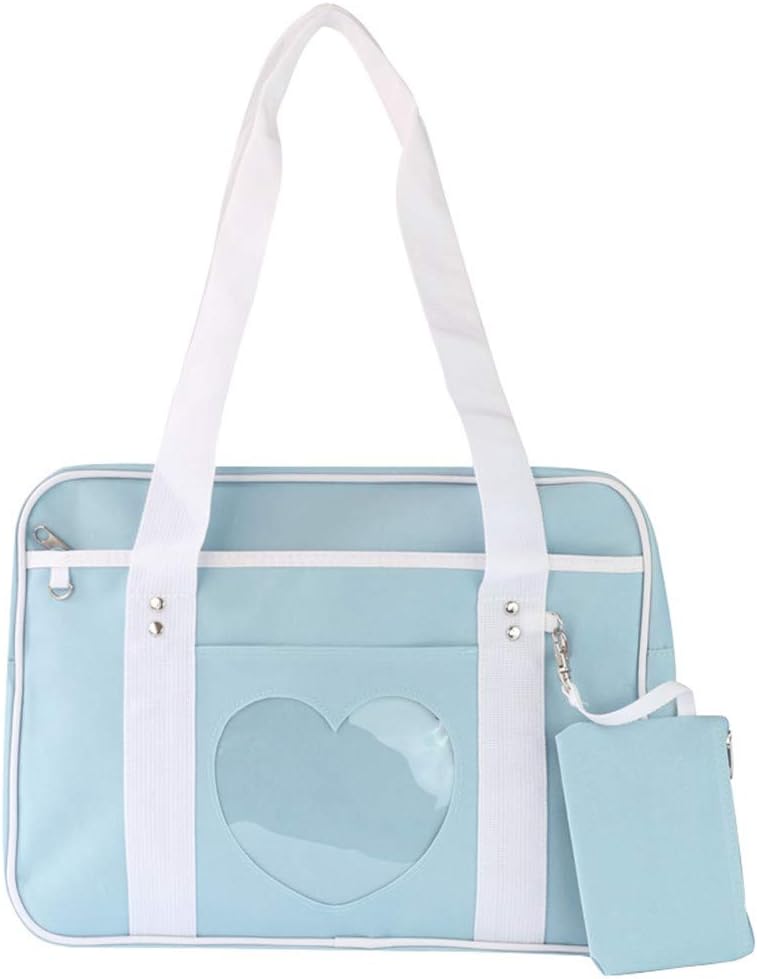 Ita Bags Heart Shape Window Japanese School Handbag Large JK Bag Girls Duffle Purse Anime Satchels for Lolita Comic DIY Cosplay