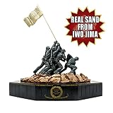 Large Marine Corps Iwo Jima Statue with Actual Sand from Iwo Jima