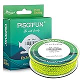 Piscifun Braided Fly Fishing Backing Line 30LB 100yds Fluorescent Yellow & Black