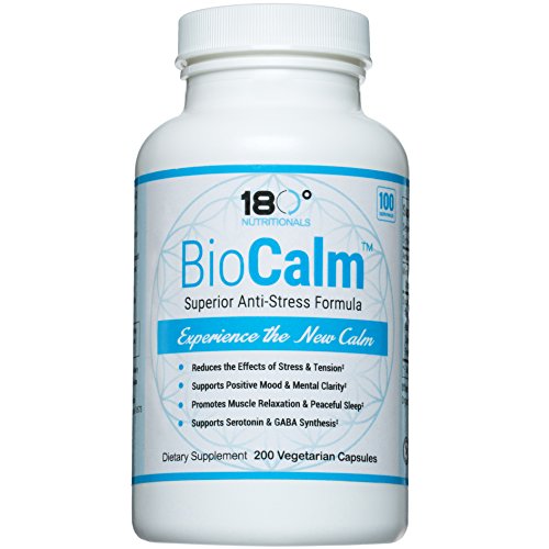 BIOCALM Natural Stress Relief Formula- Promotes Clarity, Balance & Relaxation | 200 Capsules Non-GMO, Vegan | 100% Magnesium Bisglycinate Chelate (TRAACS) & Organic Anti-Stress Superfood Ingredients BIOCALM Natural Stress Relief Formula- Promotes Clarity, Balance & Relaxation | 200 Capsules Non-GMO, Vegan | 100% Magnesium Bisglycinate Chelate (TRAACS) & Organic Anti-Stress Superfood Ingredients