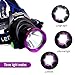 LED Headlamp Flashlight, Super Bright Rechargeable Headlight for Cycling Running Dog Walking Camping Hiking Fishing Night Reading (Purple headlamp)