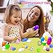 ORWINE 36pcs Easter Eggs + 36pcs Mochi Squishy Toys Easter Basket Stuffers Easter Egg Fillers for Kids Mini Squishies Party Favor Animal Squishys Easter Toys Surprise Egg Hunt Gift, Random