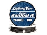 Genuine Lightning Vapes Kanthal 24 Gauge AWG A1 Wire 100ft Roll 0.51 mm , 2.04 Ohms/ft Resistance