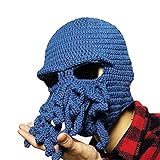Amurleopard Unisex Barbarian Knit Beanie Octopus (One size, Dark Blue)
