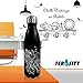 Serosity Double Wall Stainless Steel Insulated Water Bottle | 25 Ounce 750 Ml | Black